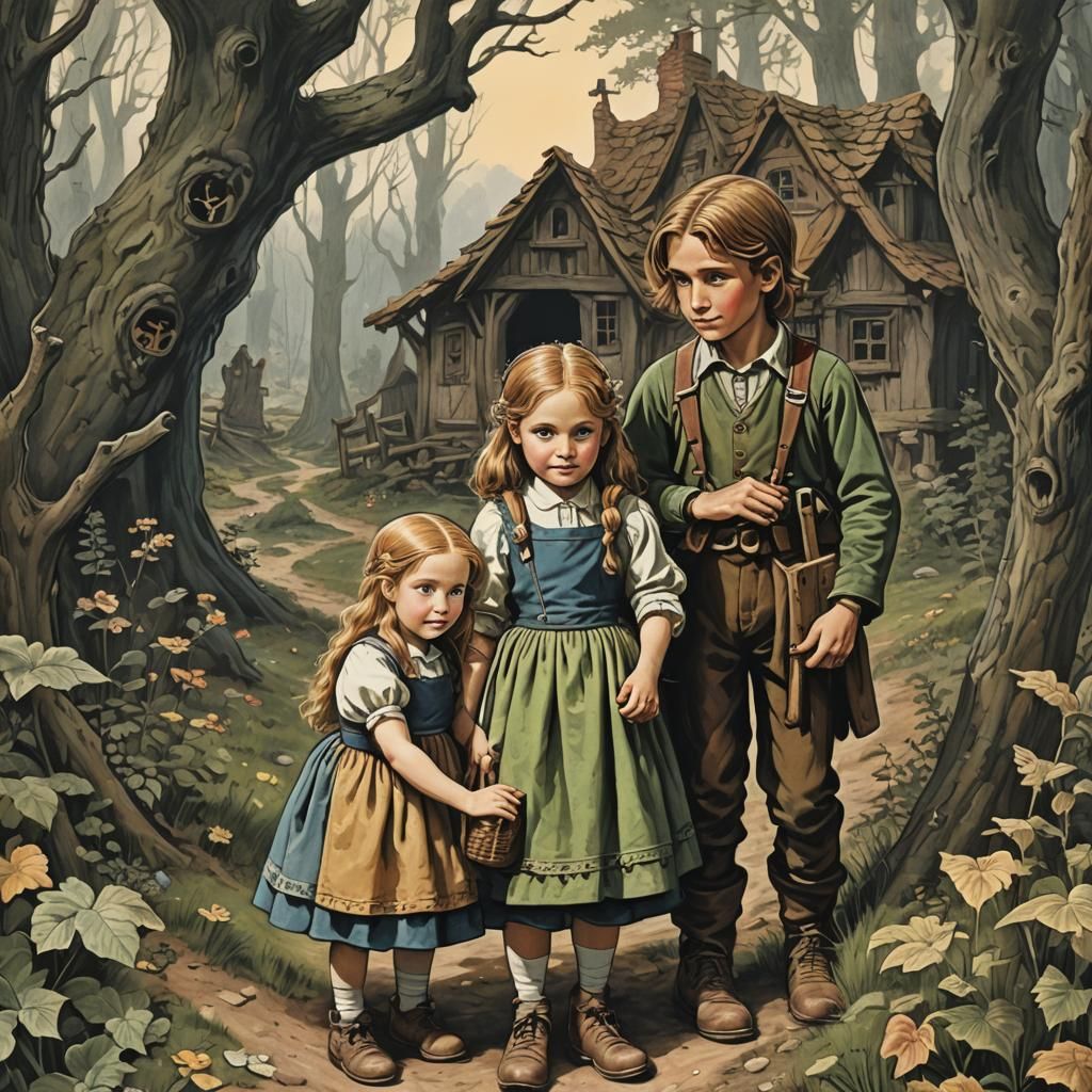 Hansel and Gretel Fairytale Scene