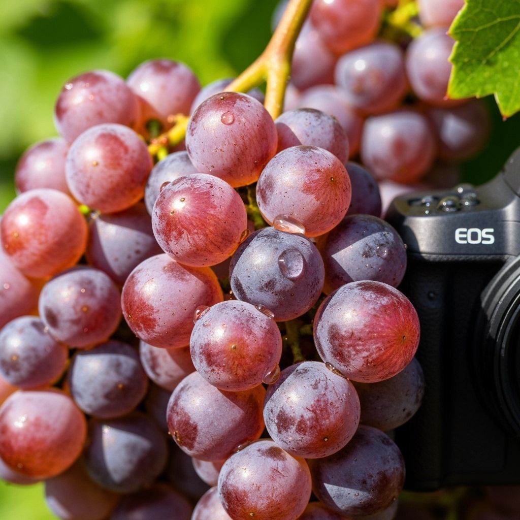 Seamless Purple Grape Pattern in Digital Painting Style