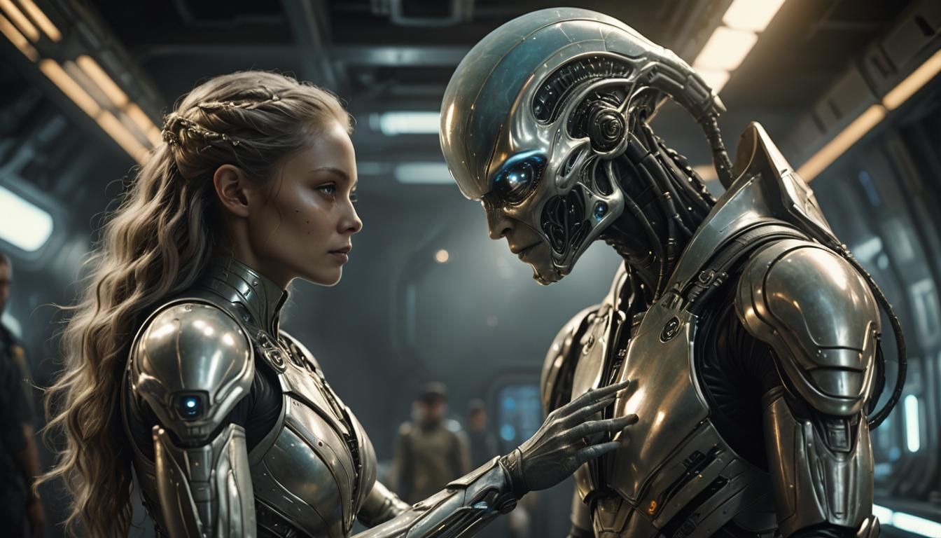 Sci-Fi Romance: Alien Girl and Human in Love