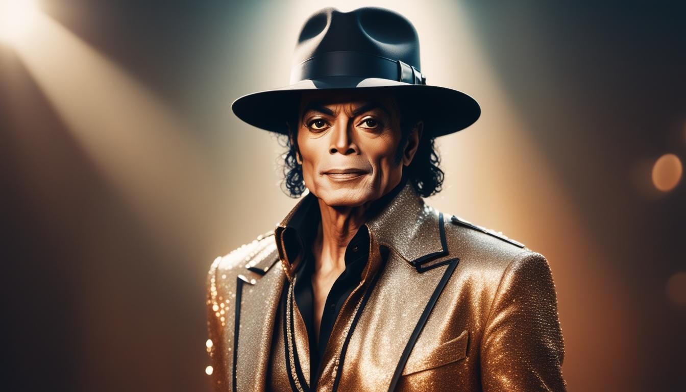 Hyperrealistic Portrait of Michael Jackson as Old Man