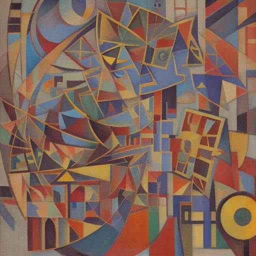 AI Interpretation of Albert Gleizes' Cubism
