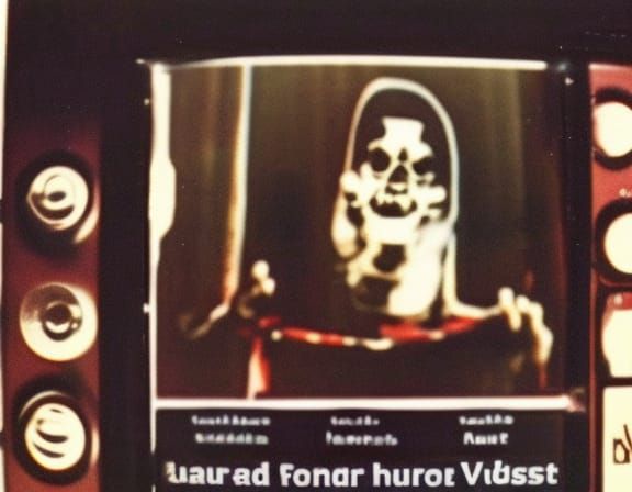 Disturbing VHS Horror Scene