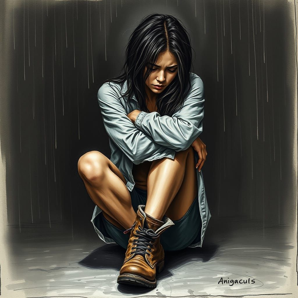 Young Latina Woman in Melancholy