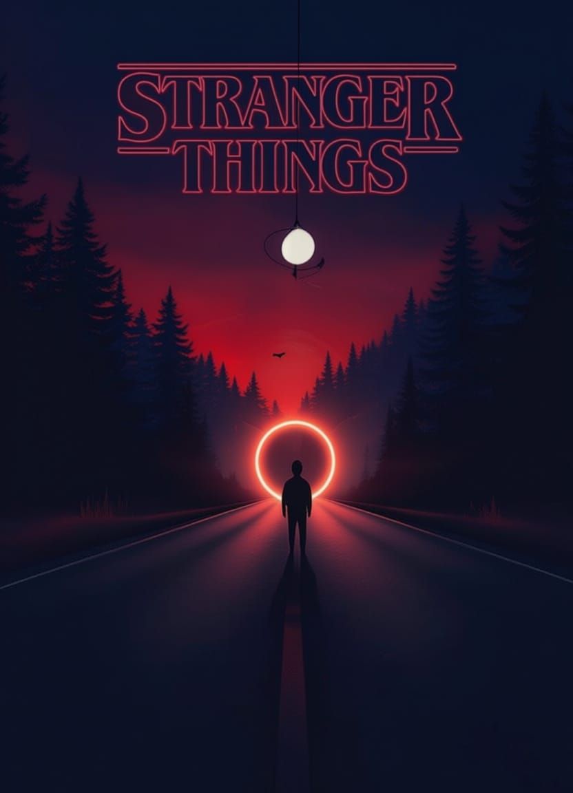 Stranger Things Scene with Will Byers and Red Portal