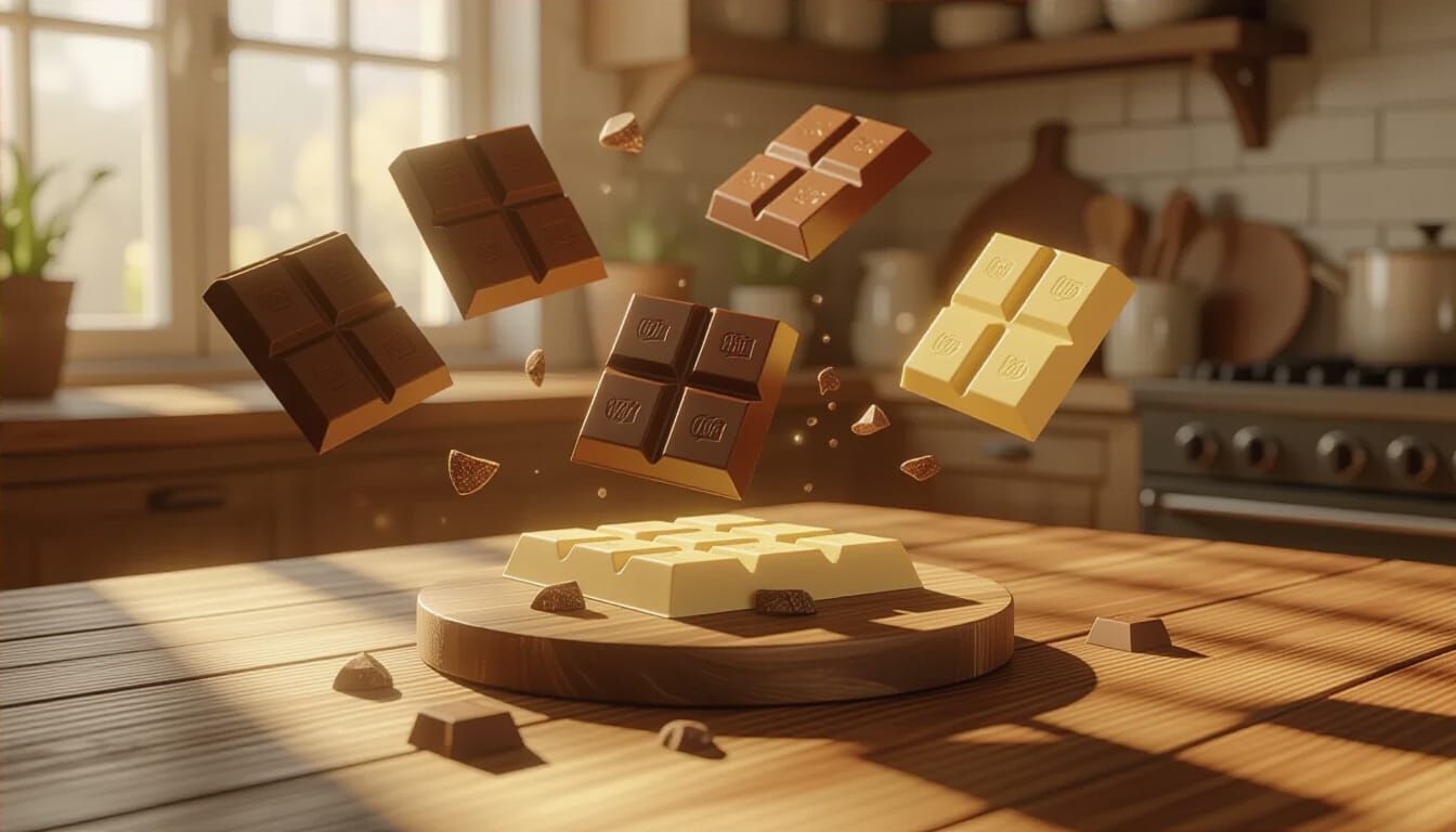 Levitating Chocolate Bars: A Still Life Oil Painting