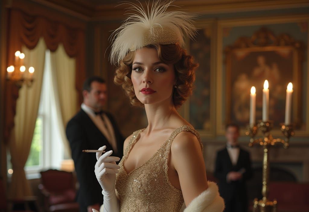 Glamorous Socialite Breaks Free from Convention in Elegant 1...