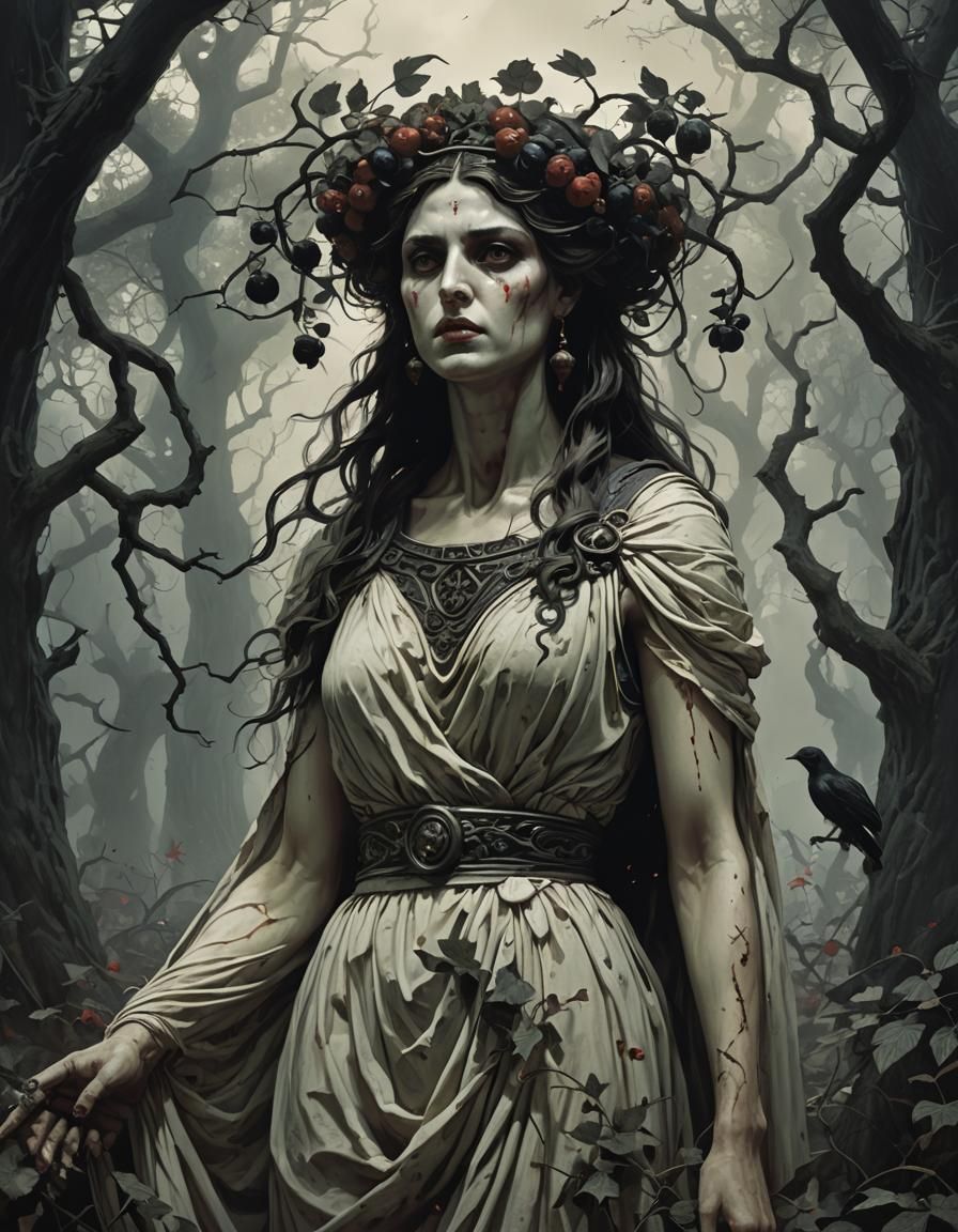 Spooky and Beautiful Greek Persephone