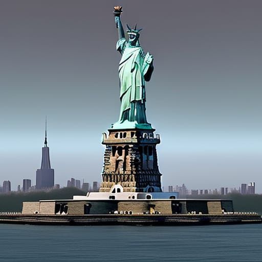 Statue of Liberty Realistic Digital Matte Painting