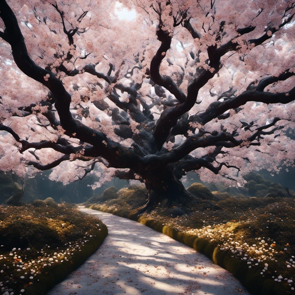 Abstract Glass Tree in Shattered World