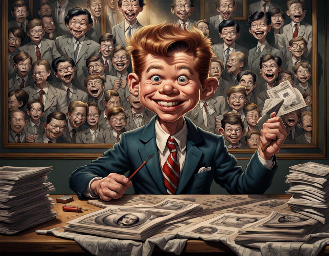 Alfred E. Neuman as Dark Fantasy Art