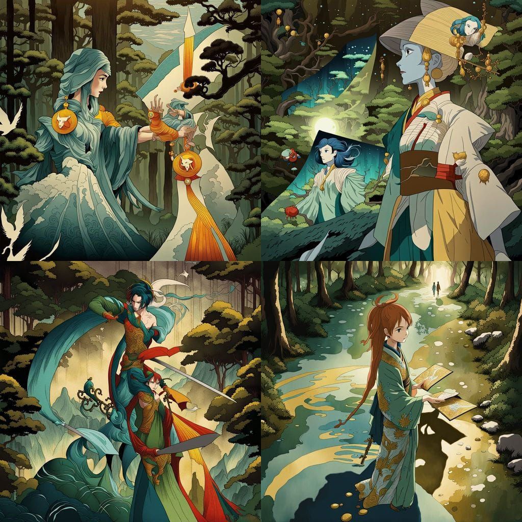 Isekai Anime Hero and Waifus Ad Screen