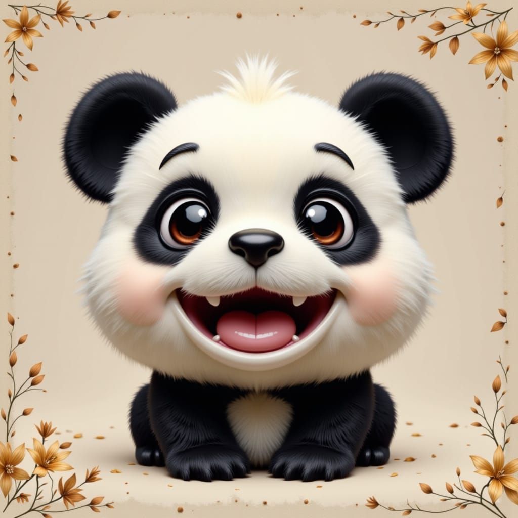 A cute Chibi Panda <lora:ComplexionV2:1.0>