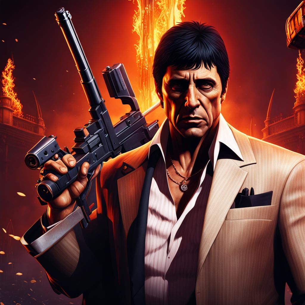 Scarface as Dead By Daylight Survivor: Matte Painting