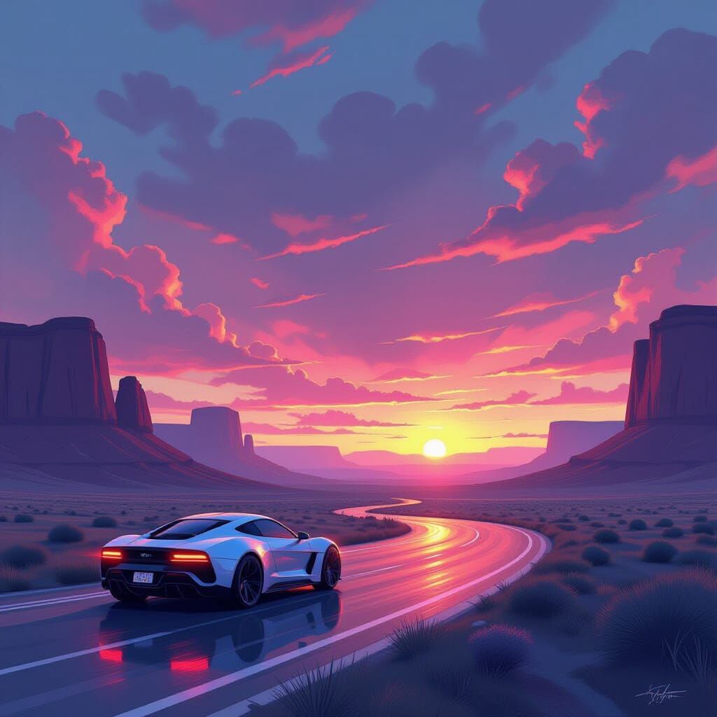 Dreamlike Surreal Scene in Vibrant Colors