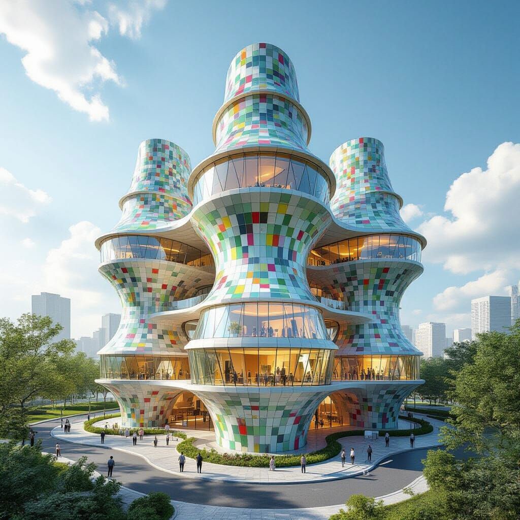 Futuristic Organic Apartments in Zaha Hadid Style