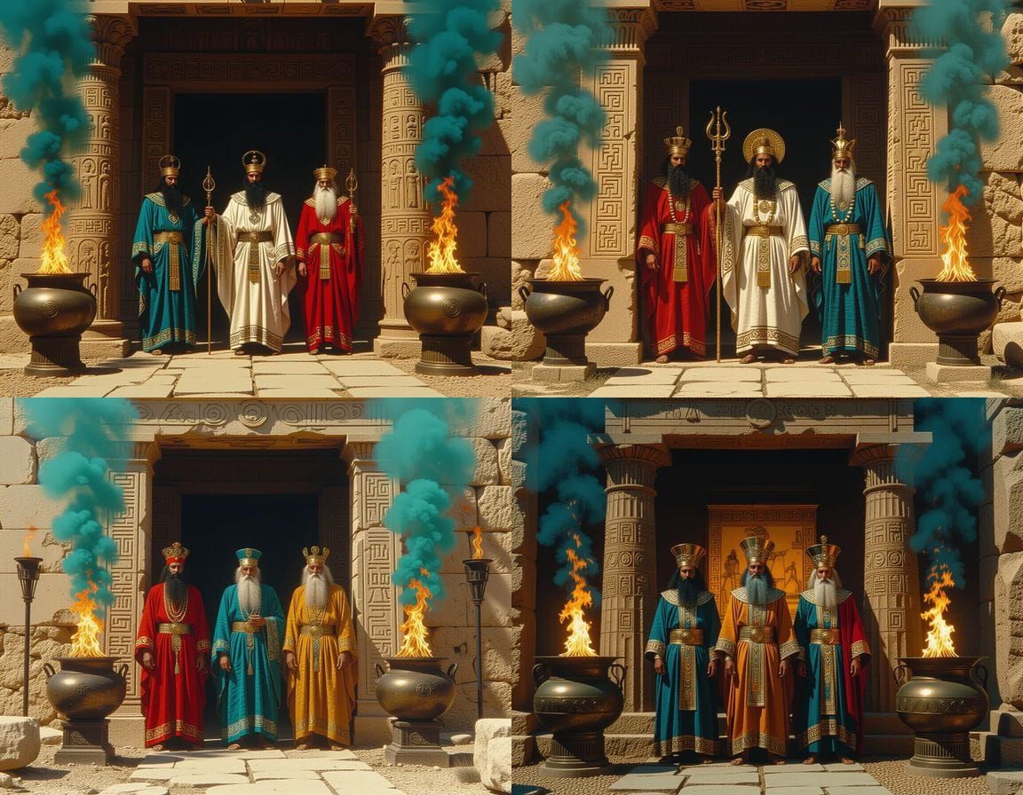 The Trinity of Deceit at an Arcane Temple