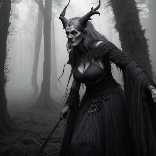 The Noontide Hag in Fey Scottish Woods