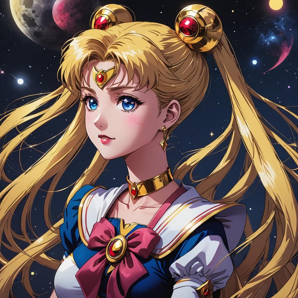 Sailor Moon Anime Art in Studio Trigger Style