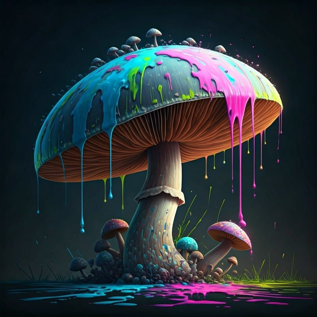 Colossal Mushroom with Living Canvas Cap