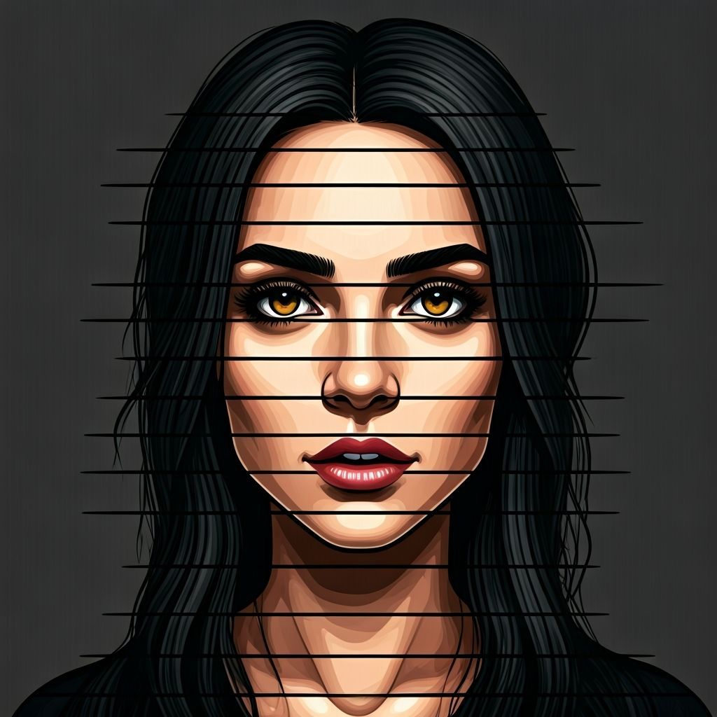 Pixelated Portrait in Glitch Art Style