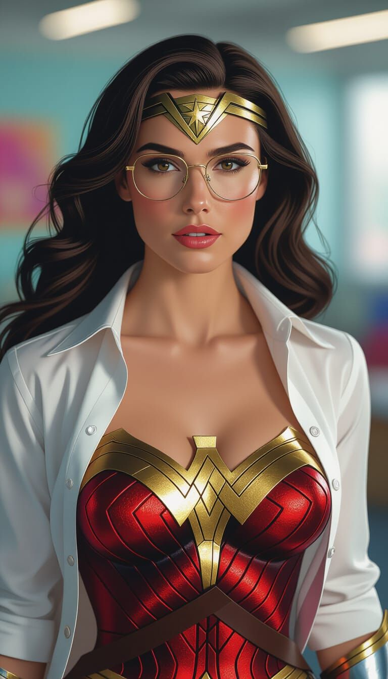 Diana Reveals Wonder Woman Suit in Hyperrealistic Style