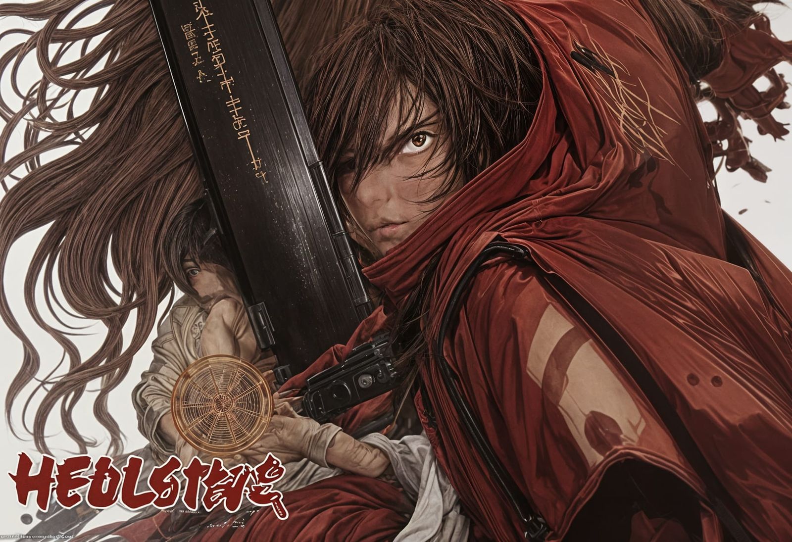 Epic Laser Sword Fight in Manga Style