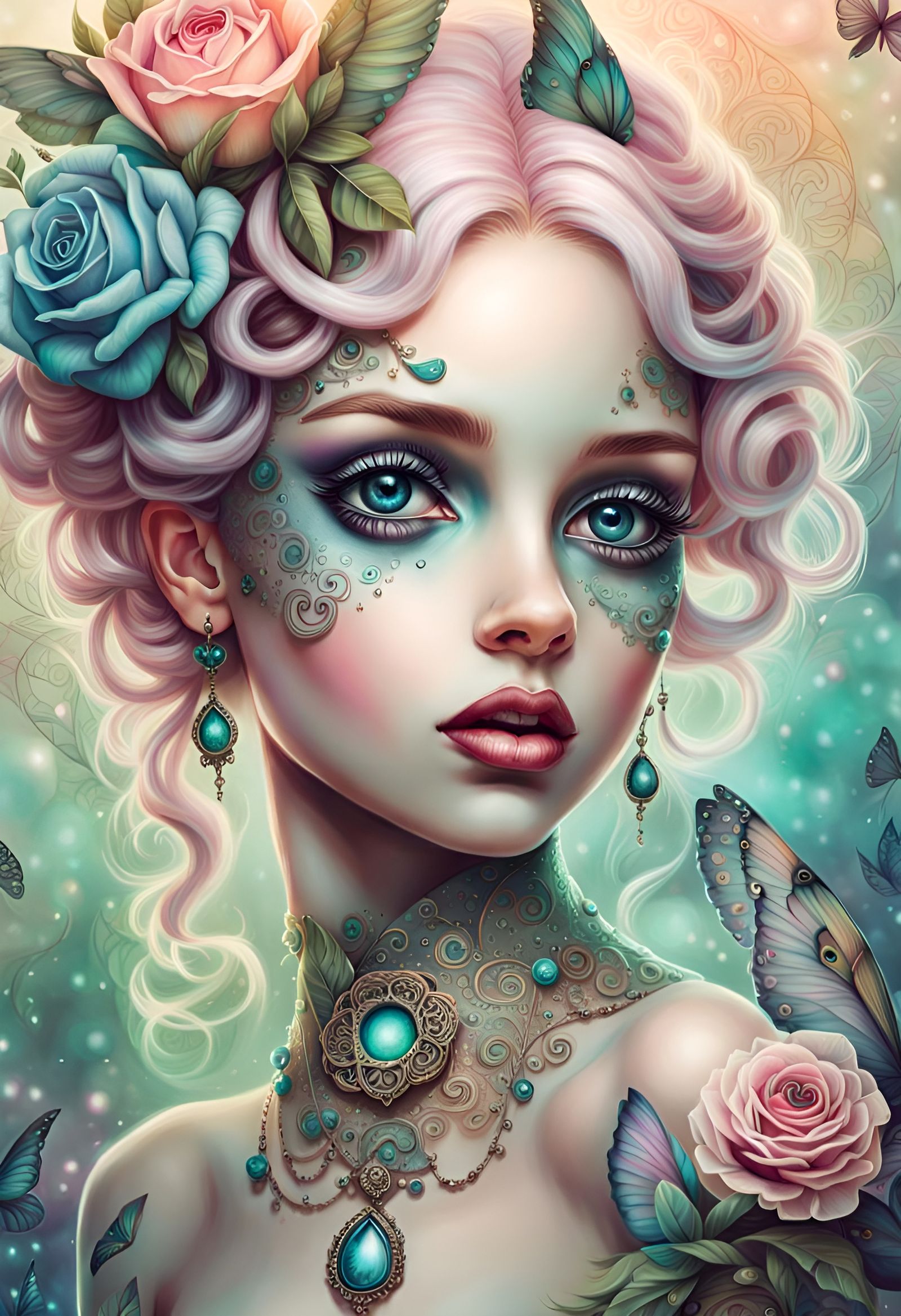 Beautiful Pink-haired Fae