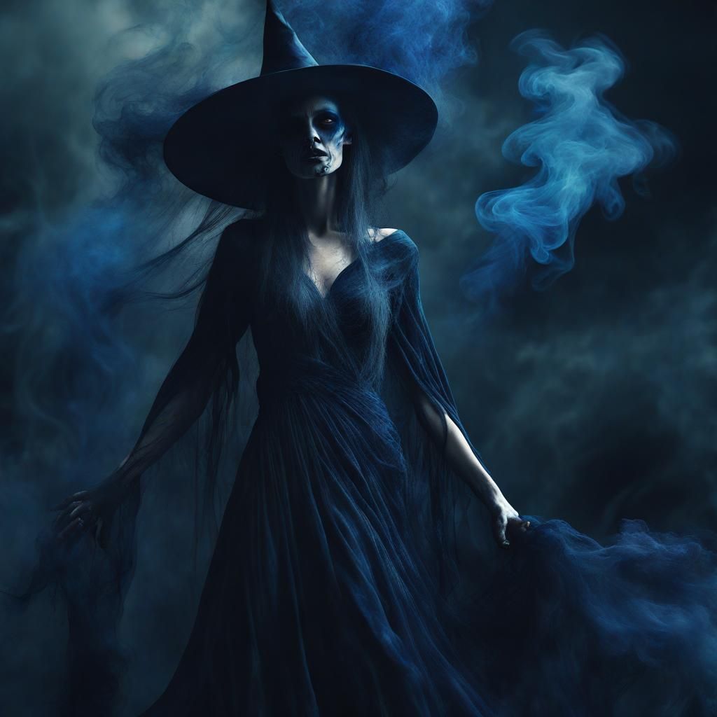 Cursed Eerie Witch in Surrealist Style