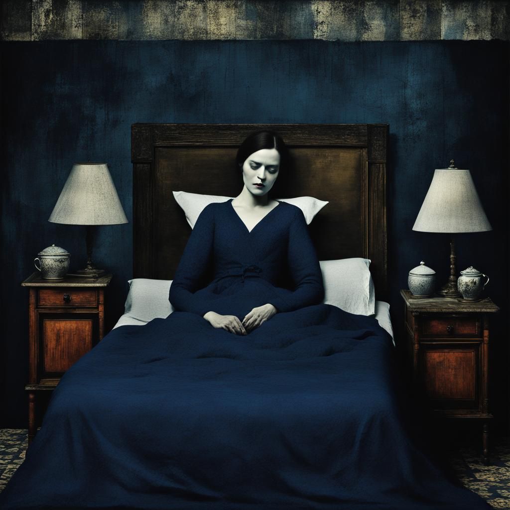 Macabre Flu Scene: Impasto Photography