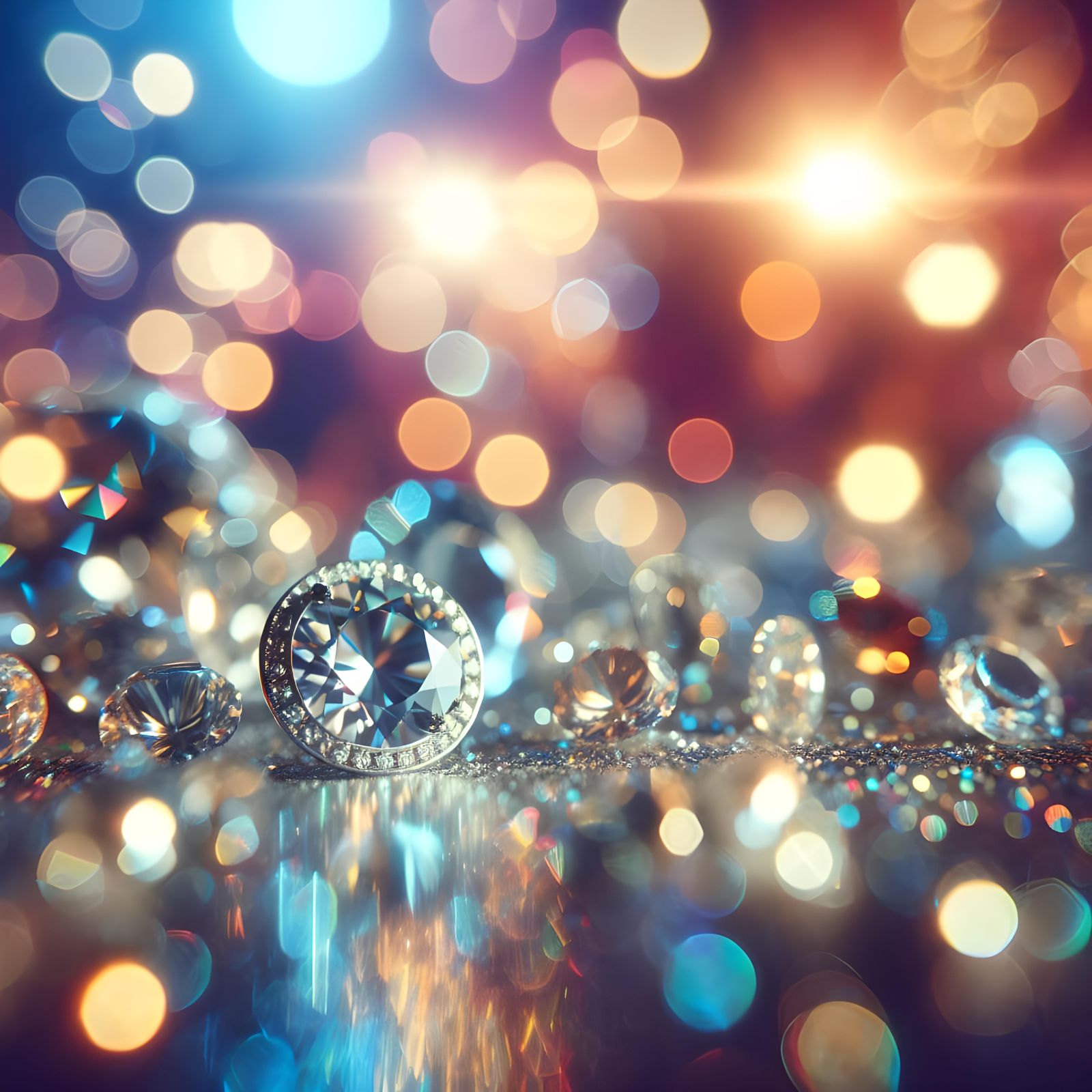 Glittering Gemstones: A Magical Sparkling Scene