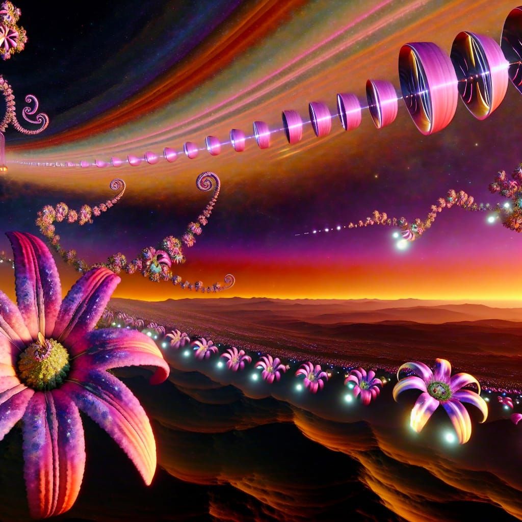 A floral invasion of an alien superstar's arrival, with vibr...