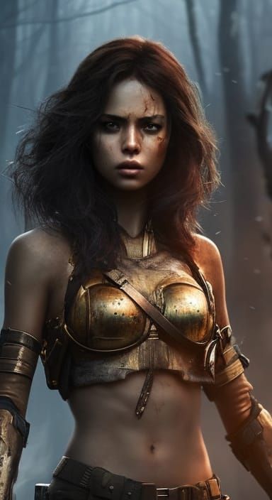 Post-Apocalyptic Warrior girl 456