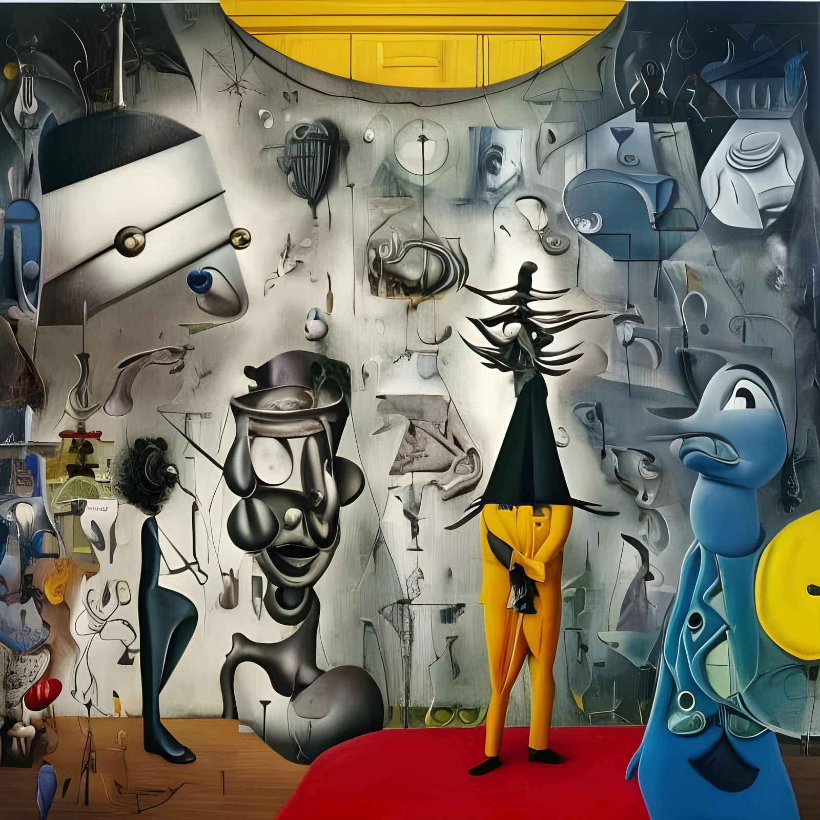 Abstract Opera Singers in a Fantastical Dreamscape