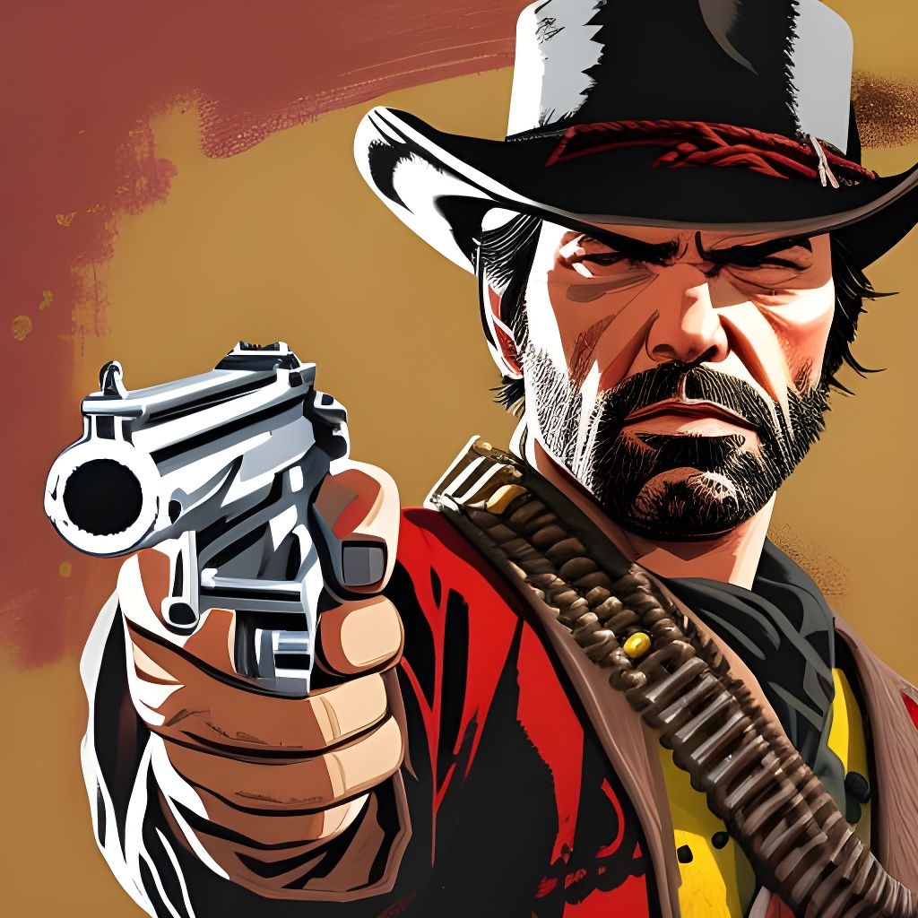Red Dead Redemption Portrait in Hyperdetailed Style