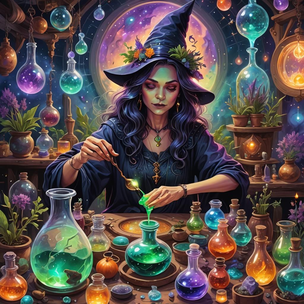 Magical Witch Potting Dreamy Astral Potions