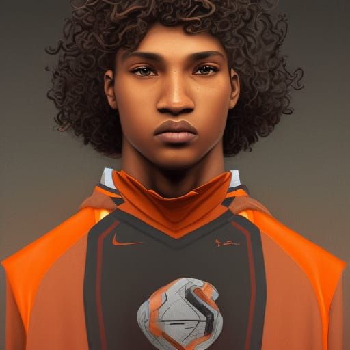 Athletic Young Man Portrait in Rock Gear Aesthetic