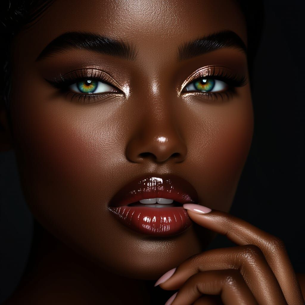 Intimate Portrait of a Woman with Heterochromia