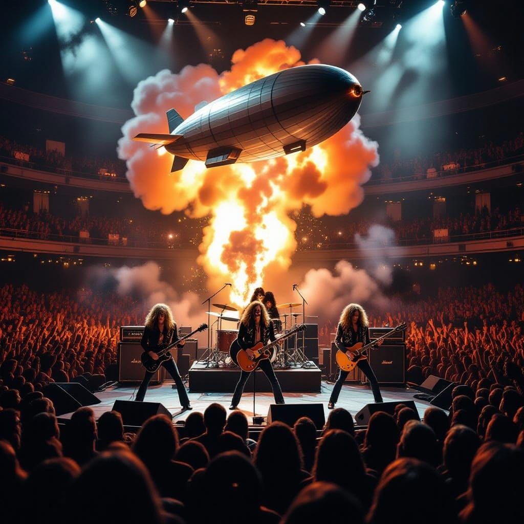 Led Zeppelin Live Performance with Zeppelin Explosion