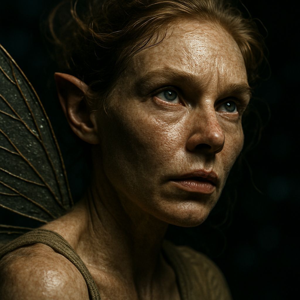 Hyperrealistic Fairy Portrait with Extreme Texture