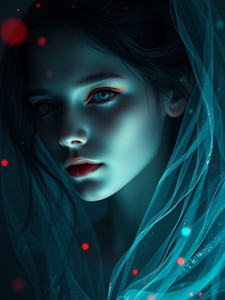 Intricate Portrait with Dynamic Lighting and Volumetric Effe...