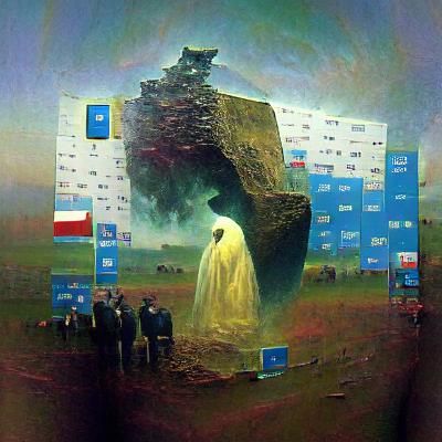 Dystopian Nightmare: Gothic Landscape of Twisted Forms