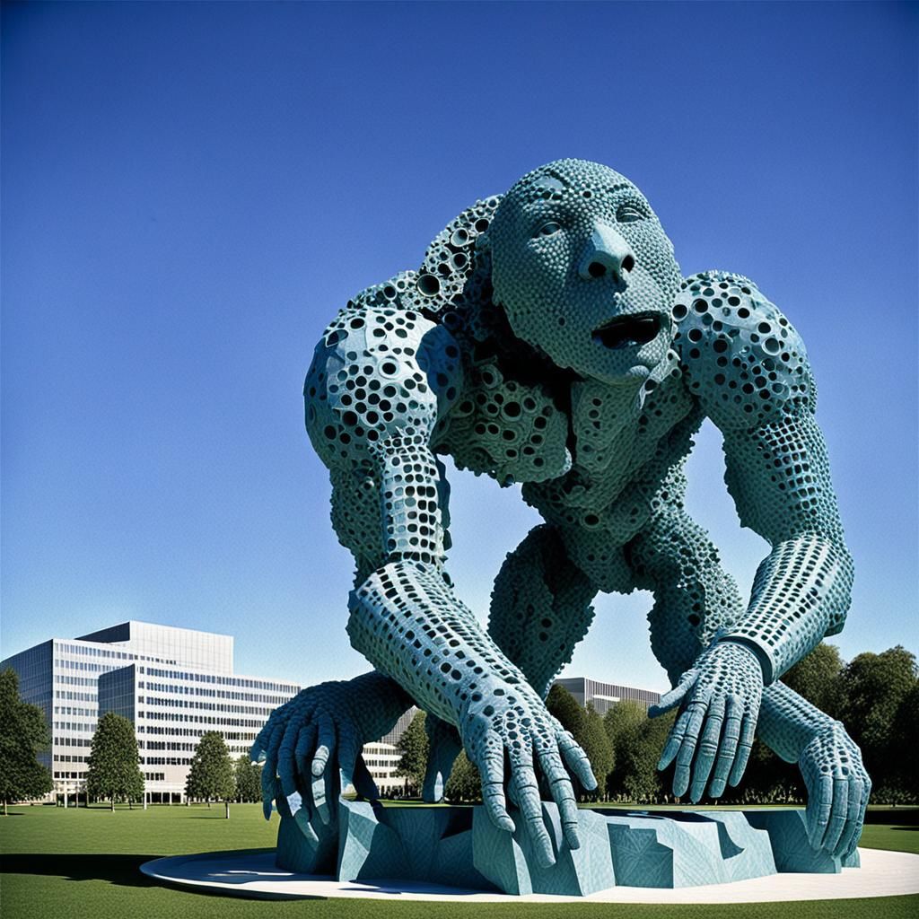 Futuristic Life Sculpture: Postmodern Sci-Fi Art