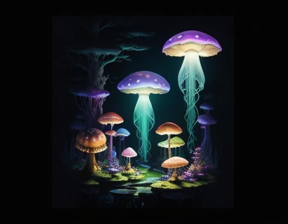 Jellyfish Float Through Toadstool Forest: Beatrix Potter Sty...