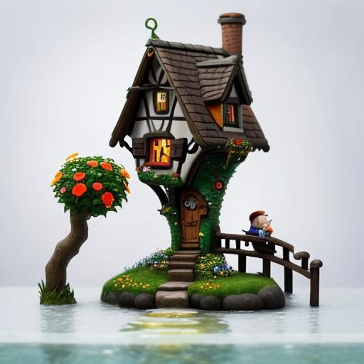 Art Nouveau Fairy Tale Miniature Village