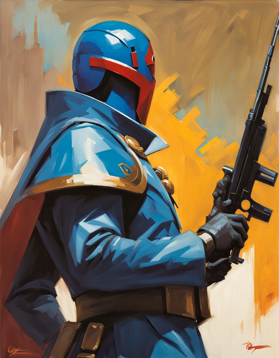 Cobra Commander as Overwatch Character in Organic Painting