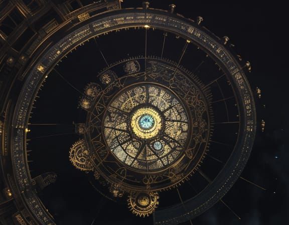 Steampunk Snow Leopard in Victorian Cityscape