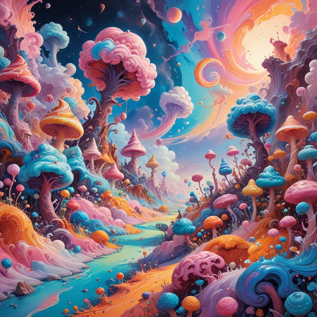 Sky Expanse Purges Abyss in Whimsical Pastel Art