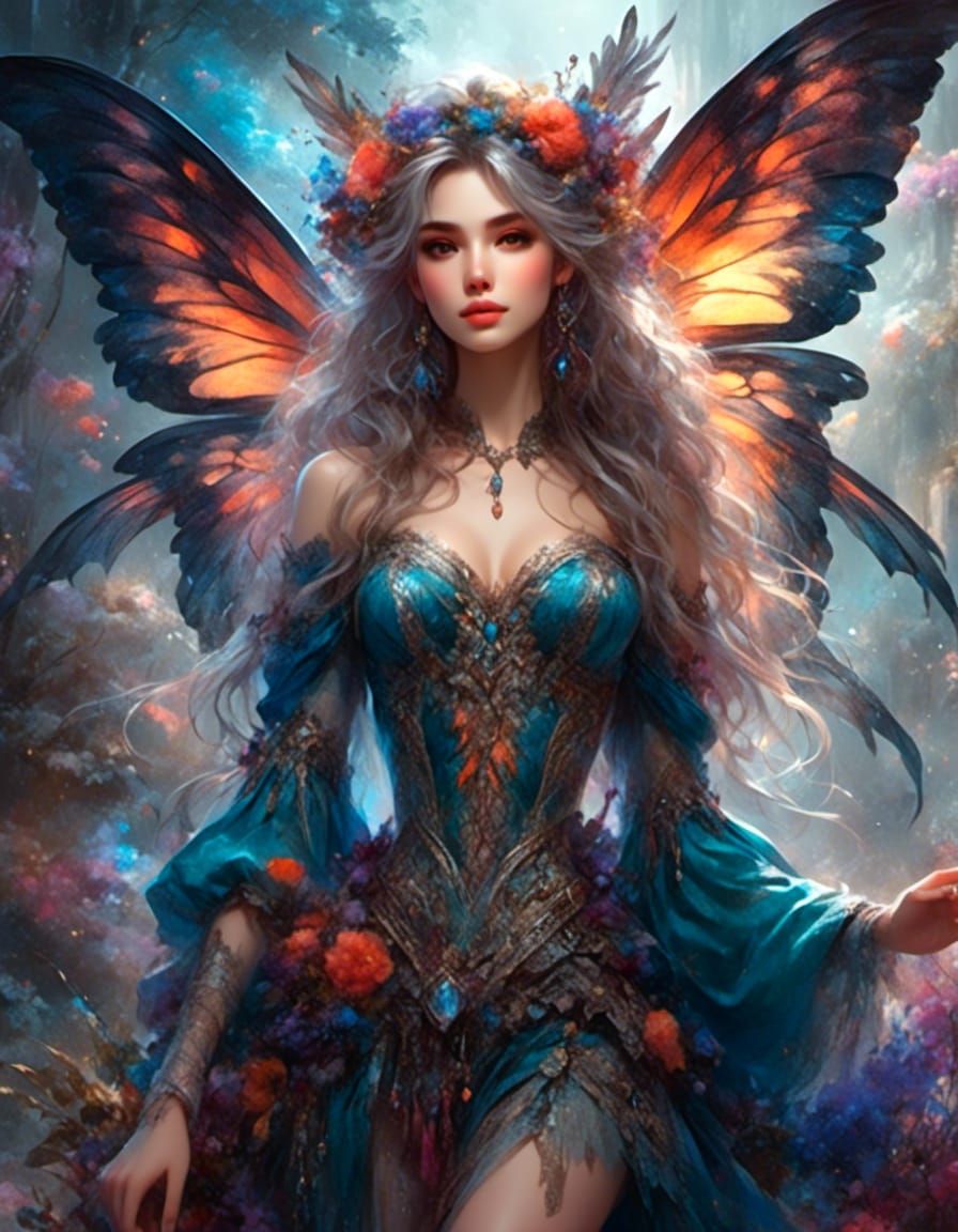 Anime Fairy Girl Sketch Portrait