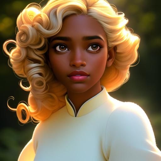 Portrait of a Brown-Skinned Girl in Natural Light