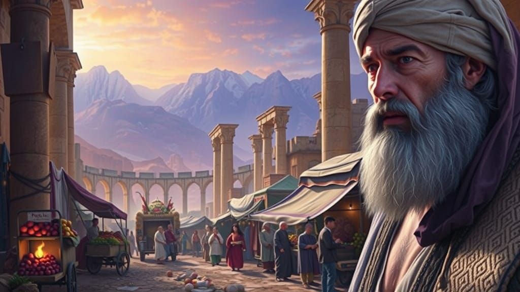 Ancient Marketplace Scene in Unreal Engine Style